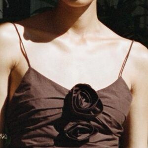 NWT Zara Elegant Brown Spaghetti Strap Top